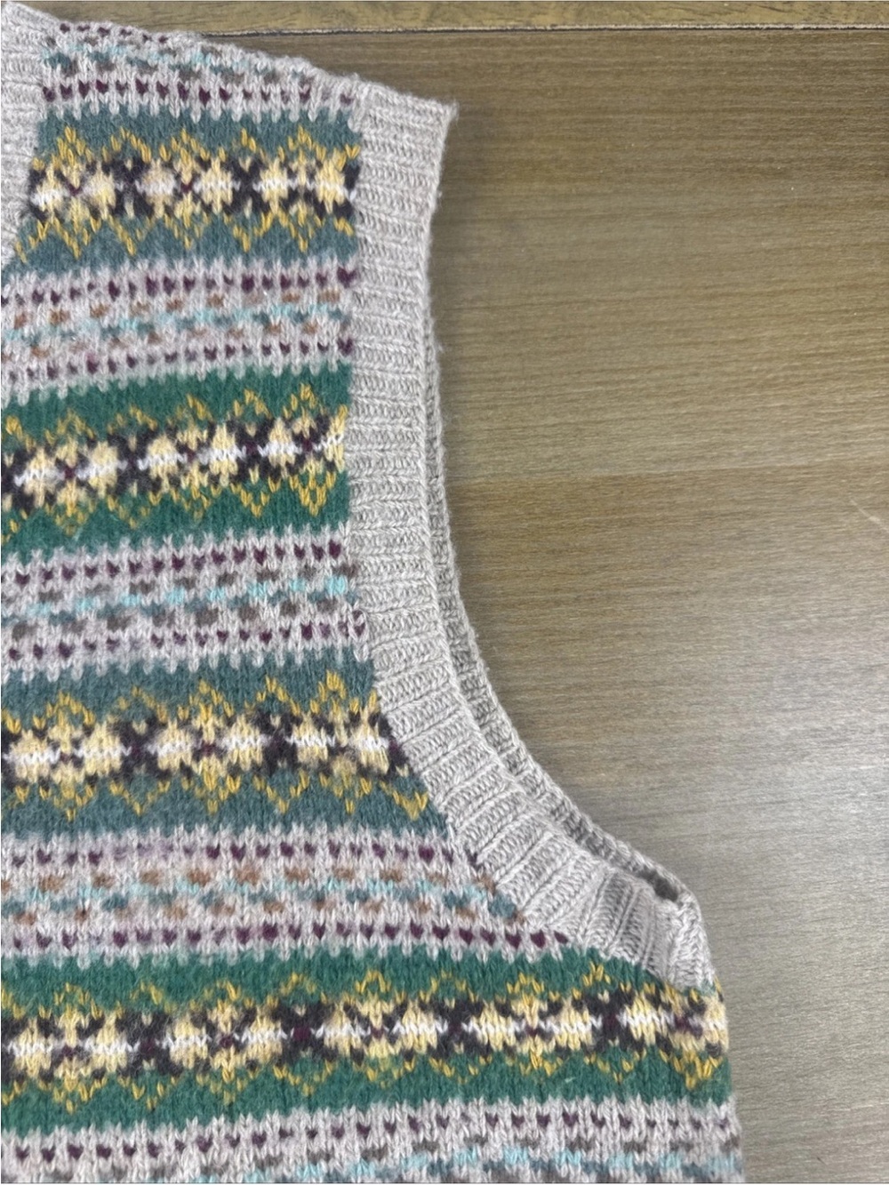 Vtg Polo Ralph Lauren 2006 Hand Knit Sweater Vest Fair Isle Lambswool Men’s Med - Picture 5 of 8